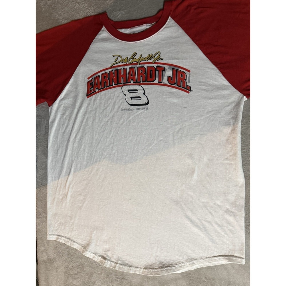 VINTAGE Dale Earnhardt Jr NASCAR Shirt 2XL Red White  Made In USA Long Sleeve